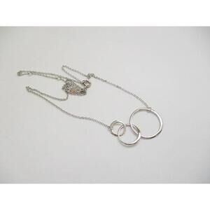 NWT Old Rubin SS Necklace with 3 Interlocking Circles